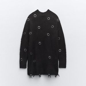 ZARA eyelet sweater dress